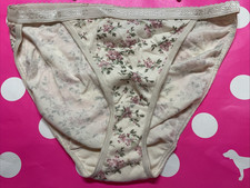 2003 Vintage Victoria Secret Signature Cotton String Bikini Panties M Floral