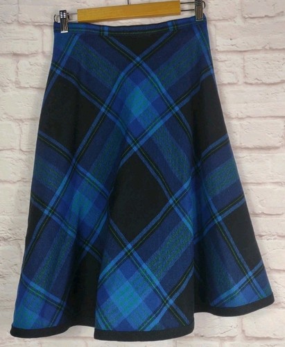 Pendleton Knockabout Vintage Plaid Wool Wrap Skirt Blue Green Womens 14 *Repair - Picture 2 of 13