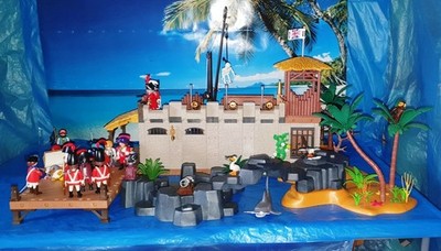 Playmobil Gefängnisfestung 3112 Eigenbau XXL Rotröcke-Piraten