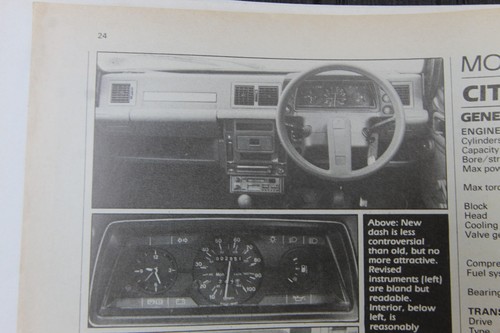 Original 1985 Motor extracted mag road test article: CITROEN VISA 17 RD - Foto 2 di 2