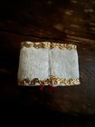 Vintage Christmas Wreath Napkin Rings Handmade Beaded Appliqués set of 5 Felt — photo 8