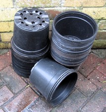 50, used, 5 Litre, 22 cm, Medium Weight Round Plastic Plant Flower Nursery Pots