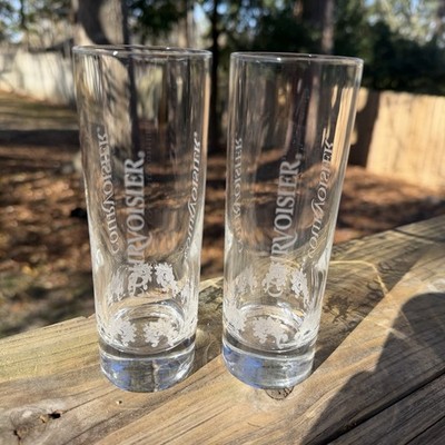 Courvoisier Highball Cognac Tall Shot Glass Set of 2 Made in France 6'' Tall 7 oz