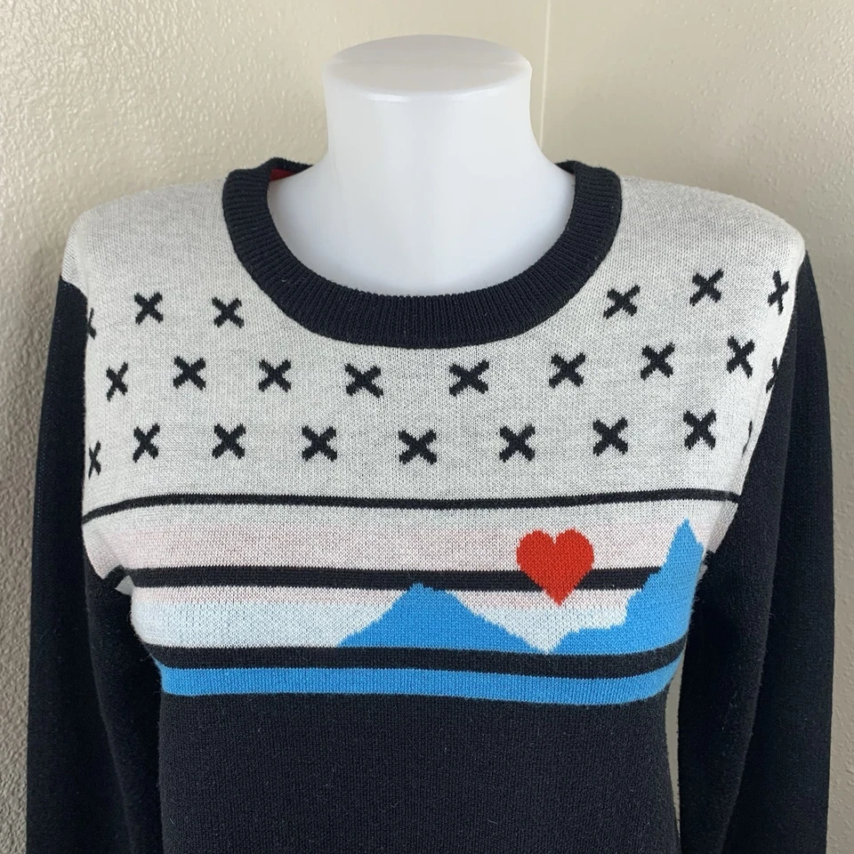 Suéter KAVU Mujer Medio Negro Tejido I Corazón Hillrose Mountain Exterior Foto 3 de 4