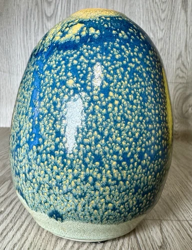 MCM Rare Pottery Vincent R. Clemente Gorgeous Vase Jar Signed w/Info Card 1960s