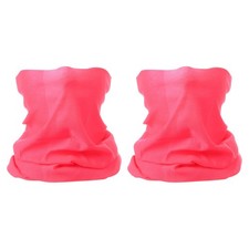 2pcs Summer Cooling Neck Gaiter Unisex Sun Protect Face Mask, Bright Pink