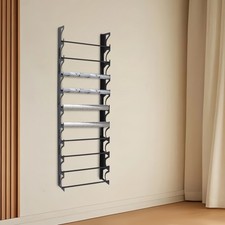 10 Tier Vinyl Roll Holder Wall Mounted W/ Adjustable Brackets For Craft Workshop