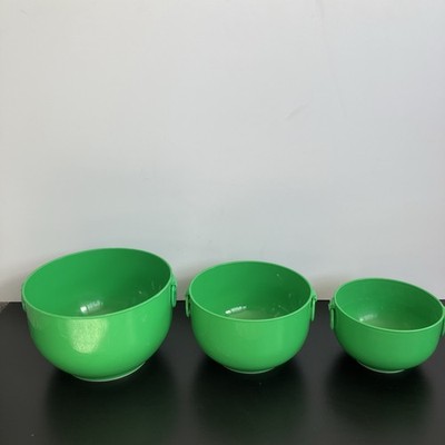 Vintage Ingrid Chicago Nesting Kelly Green Bowls Set Of 3