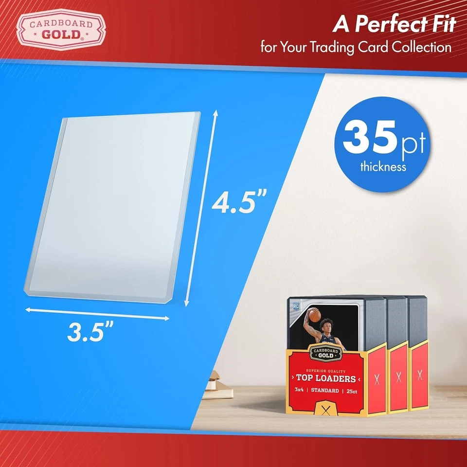 Hard Plastic Trading Card Protectors - 1000 Count Toploaders - Image 4 of 4