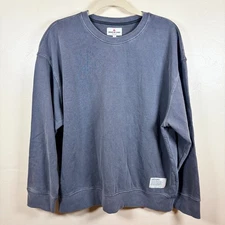 American Giant Vintage Wash Relaxed French Terry Crew Sweatshirt Women's L Gray
