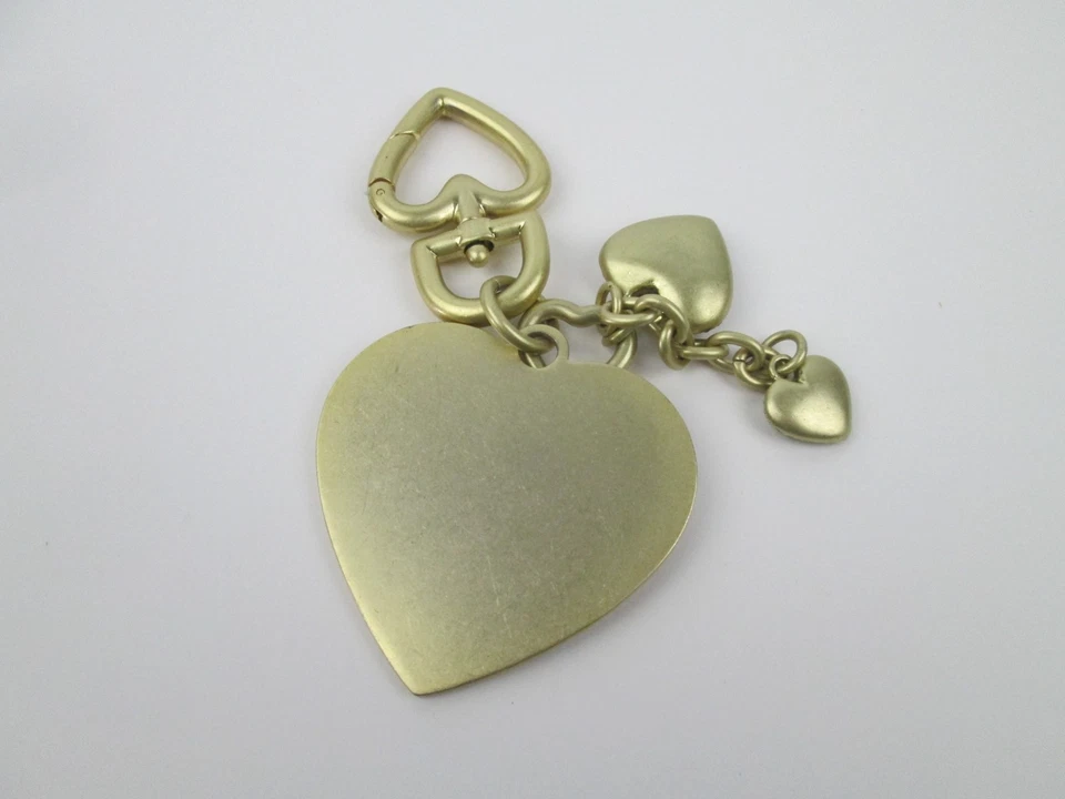 Juicy Couture Tono Dorado Logo Corazón Cristales Estrás Bolso Cadena Dije De Colección Foto 4 de 4