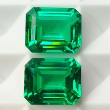 6CT Columbia Lab Grown Emerald Loose Gemstones Emerald Cut For Jewelry With AGL