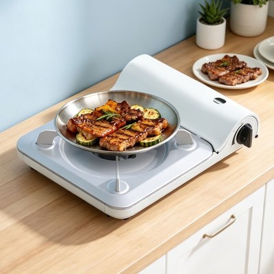 BBQ-Grill-Butan-Campingkocher Outdoor Tragbarer Campingkocher Kochherd 3500W