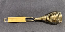 Vintage Travco Metal Spring Coil Whisk Wire Beater Mixer -Daisy Pattern