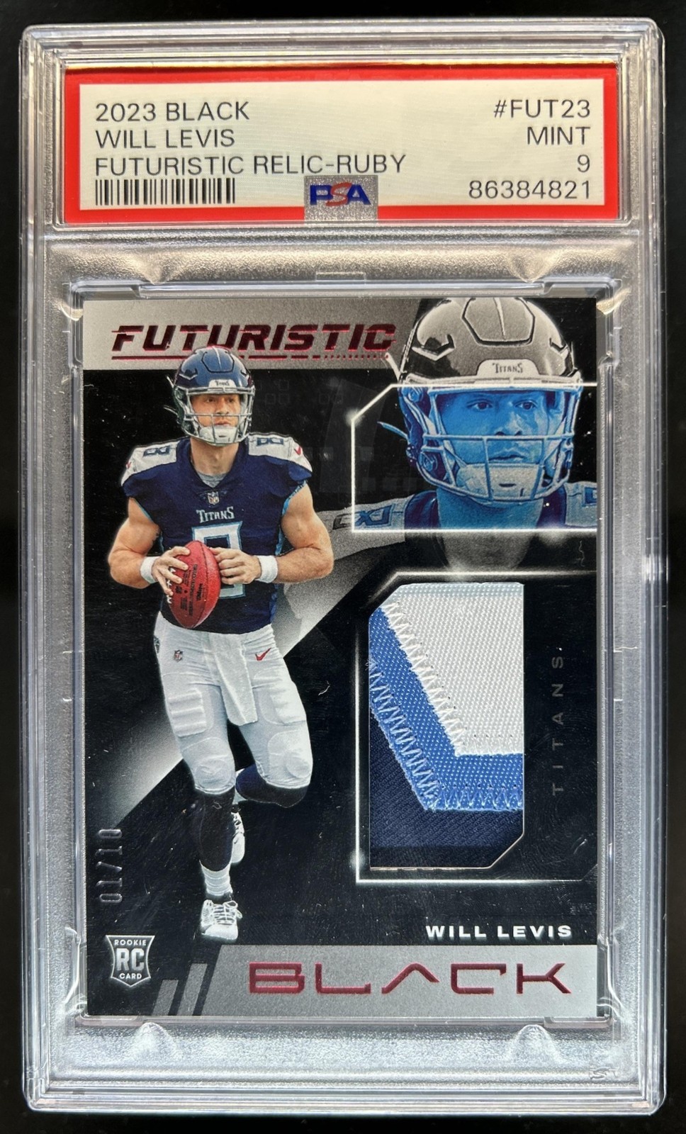 Will Levis Panini Black Futuristic Relics #FUT23 Ruby