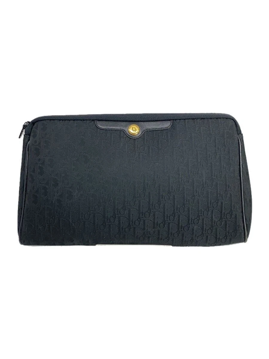 Pochette Christian Dior toile motif total BLK
