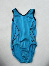 GK Elite Adult Sz S AS Gymnastics Leotard Electric Blue