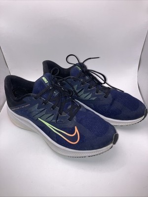 Size US 8.5 - Nike Quest 3 Obsidian Atomic Orange Speed Running Shoes Used Black