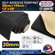 5sqft Sponge Neoprene with Adhesive Foam Rubber Sheet Mat Insulation 20mm