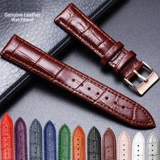 Genuine Leather Watch Band Strap 12-24mm with Tool High Quality Wrist Bracelet