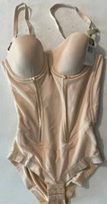 Maidenform Body Briefer Firm Control Body Suit Shapewear Bra 34B #1256 NWT