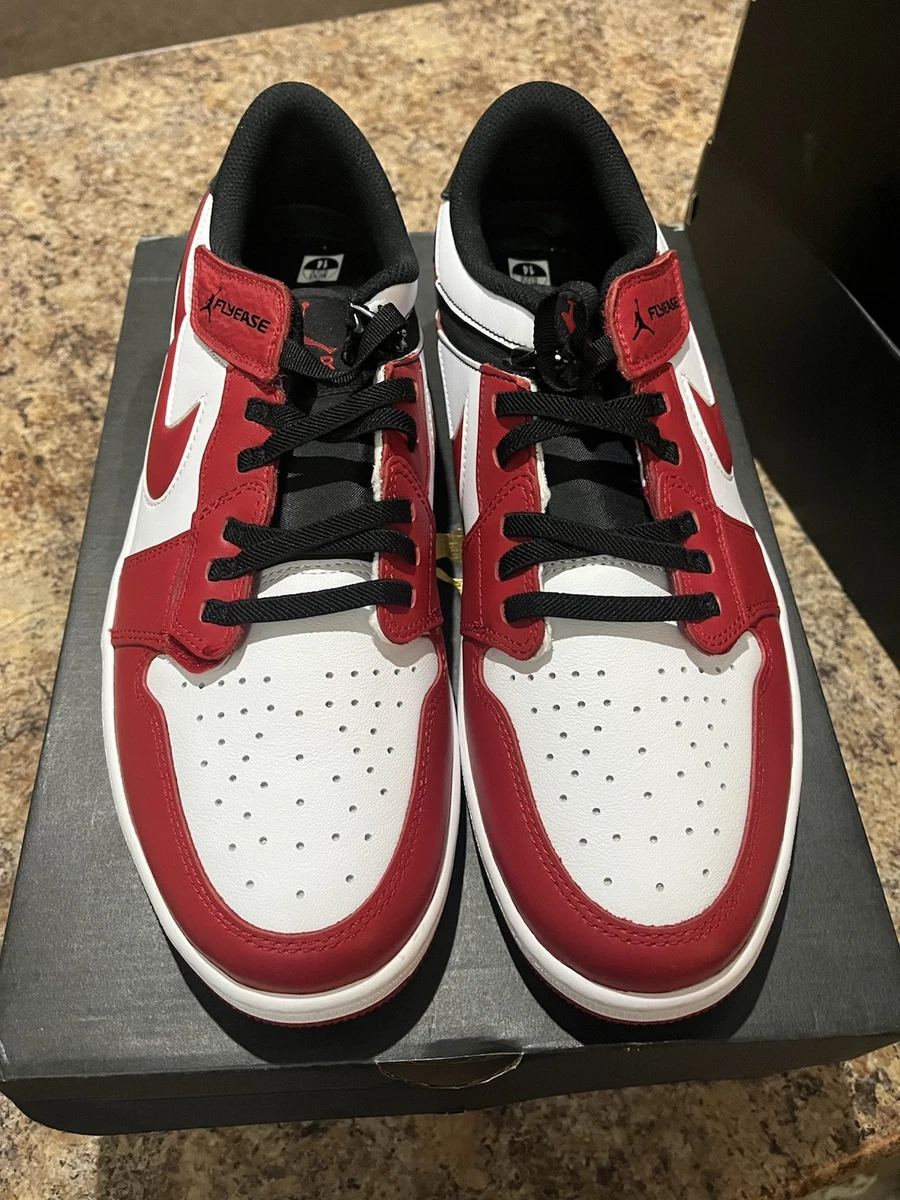 Jordan 1 FlyEase Low White Gym Red | eBay