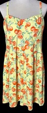 NWT Lemon Freeze Print Dress Sz 2XL Crochet Back Sundress Cottagecore Boho