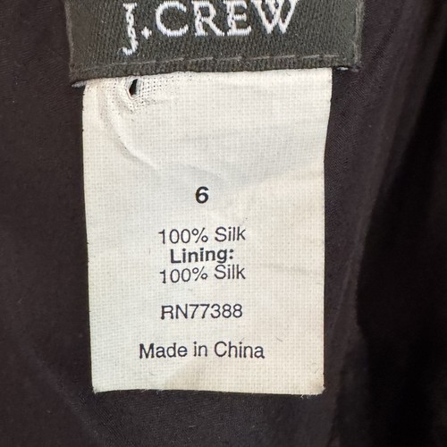 J Crew Women’s Size 6 Classic-core Sleeveless V Neck Zip Silk Black Dress - Picture 10 of 10