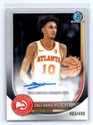 Zaccharie Risacher 2025-26 Bowman #BCA-ZR Chrome Refractor Auto #/499
