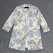 Zara Ladies Floral Jacket Size Medium Made In Morocco