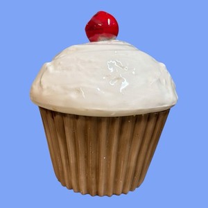 【Cupcake Cookie Jar】 クッキージャー陶器製 Strawberry Cupcake Cookie Jar - Etsy