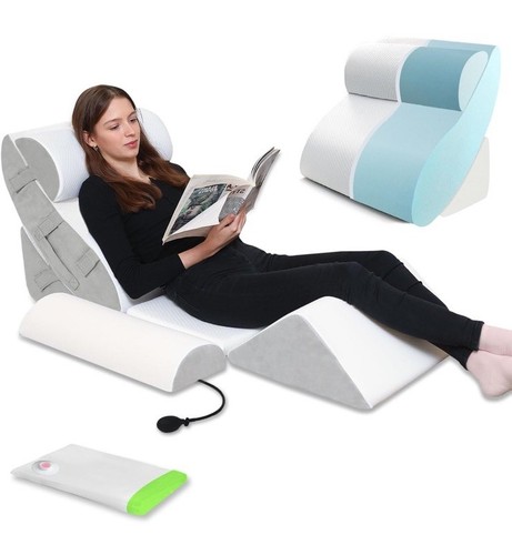 6Pcs Bed Wedge Pillow, Orthopedic Wedge Pillow for Sleeping with Memory Foam