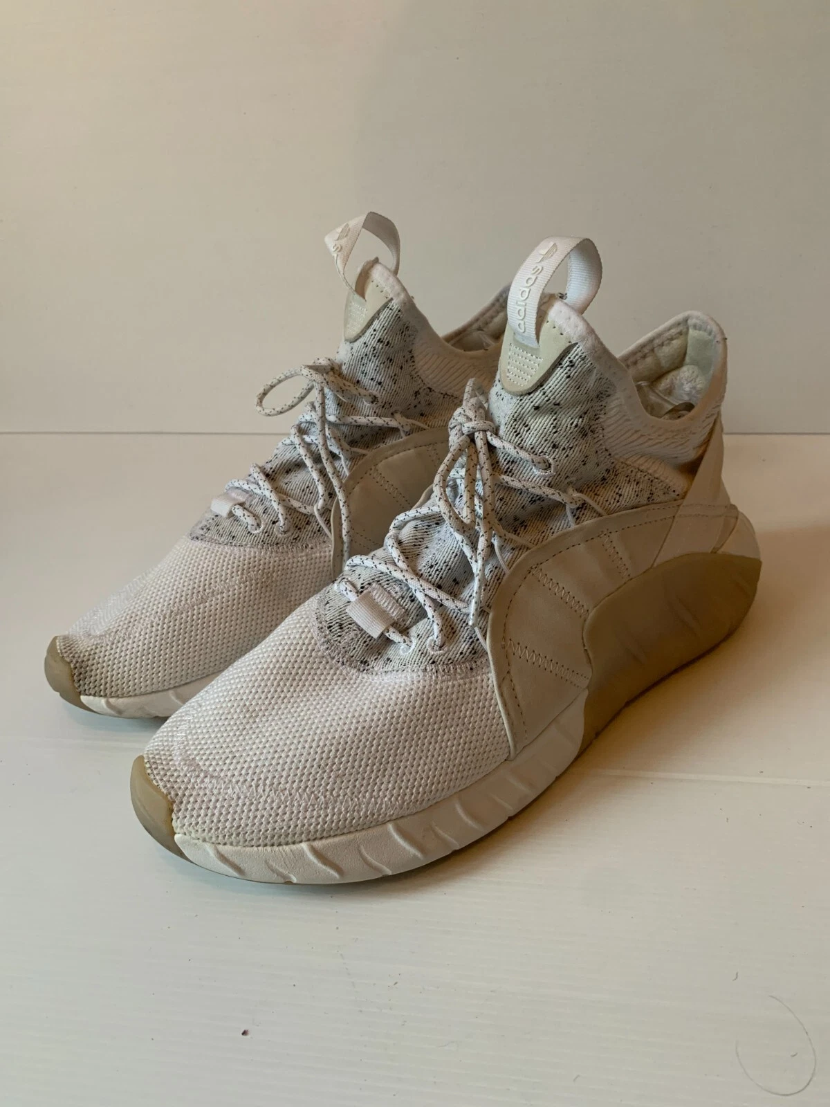 Scarpe da ginnastica Adidas Tubular Rise UK 11 5 US 12 *difetto bianco grigio
