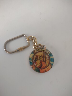 Vintage Branson Keychain, Spinner, Guitars Music
