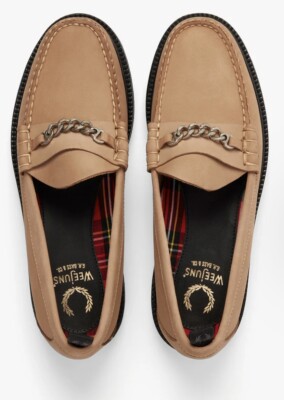 GH BASS - 9.5 US MENS NUBUCK LARSON LOAFERS TAN | eBay