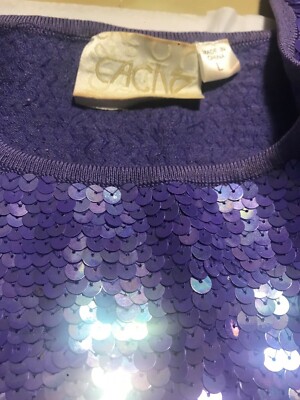 Lavender Sequin Large top by Cache Formal Evening wear