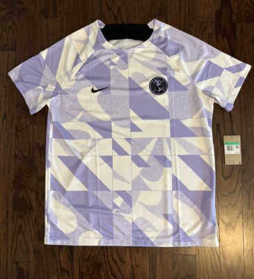 Nike Club America Third Pre Match Top Sz XL White Purple FD9123