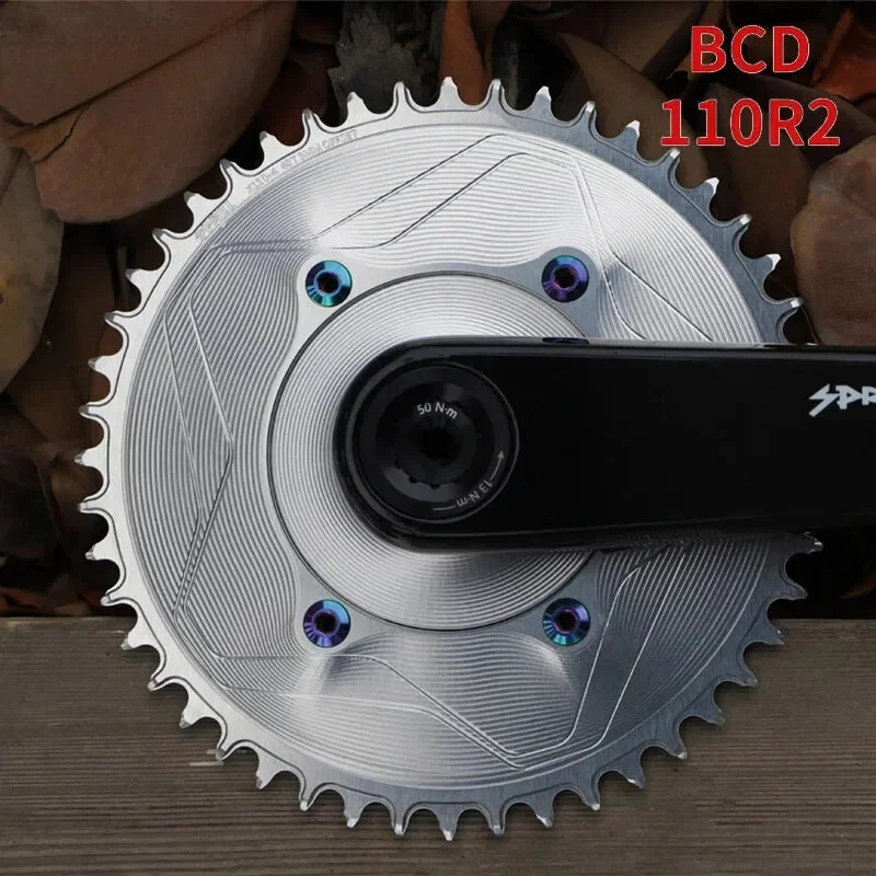 110BCD Bike Chainwheel 3mm Offset 40-58T Single Chain Ring for Shimano Monoplate - Image 2 of 4