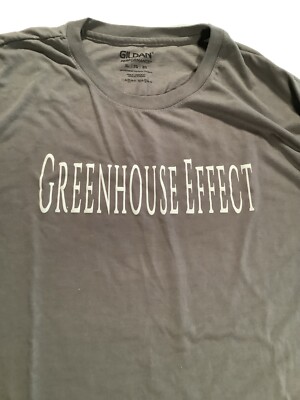 Gildan Performance Men s T-Shirt XL Gray Greenhouse Effect Logo Global Warming