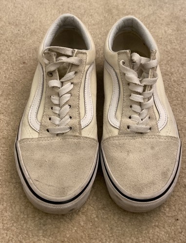 cream colored vans shoes