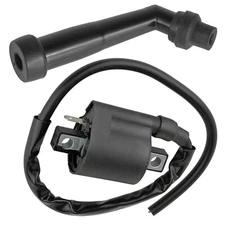Ignition Coil with Spark Plug Boot Cap for Yamaha Grizzly 600 1998 1999-2001