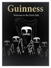 Guinness Dark side, Retro Metal Plaque/Sign Pub, Bar, Man Cave Novelty Gift