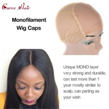 Wig Cap for Making Wig With Adjustable Straps Elastic Hair Net Black Brown Beige
