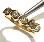 14k yellow gold 1.25ct S Bar round diamond anniversary wedding band ring 6.1g — photo 10