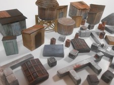 Downtown Deco HO Scale 40 Piece Unpainted Building Detail Vents Chimneys Sheds