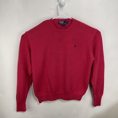 Vintage Polo Ralph Lauren Vintage Coral Crew Neck Sweater XL Medium Knit  Cotton