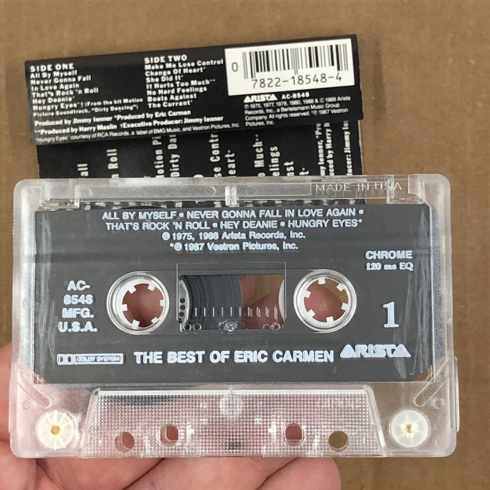 ERIC CARMEN Cassette Tape BEST OF 70s 80s Rock Pop HUNGRY EYES DIRTY DANCING - Image 2 of 4