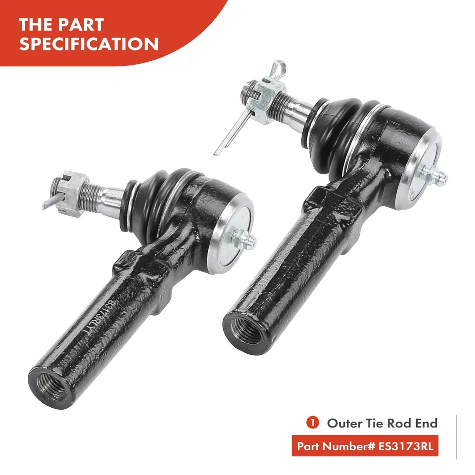 Extremo de varilla de amarre delantero y rótula 6 piezas para Dodge Plymouth Neon 1995 1996 1997-1999 Foto 3 de 4