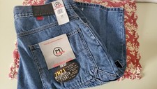 NEW Vtg Bugle Boy Denim Carpenter Jean Shorts Blue Mens 38 Millenium Series