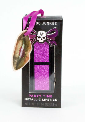 Tattoo Junkie Metallic Lipstick  Party Time or Lovey Dovey Pick 1